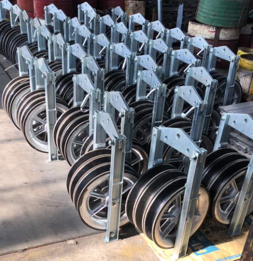 O grande diâmetro roda polias do alumínio triplicar-se do condutor da transmissão de bloco da polia do cabo