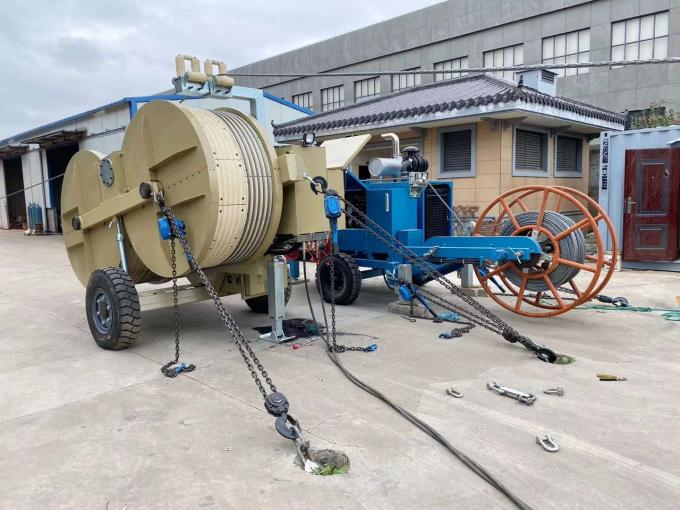 tensão hidráulica do cabo 55KN que amarra o equipamento com nylon Bullwheel de MC